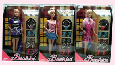 Кукла типа &quot;Барби&quot; 3180B 3 вида,шарнир, с аксессуарами, в кор.28см