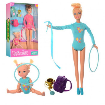 Кукла &quot;Defa Lucy &quot; 8353 2 вида, гимнастка, с куколкой, 6 аксесс., в кор.