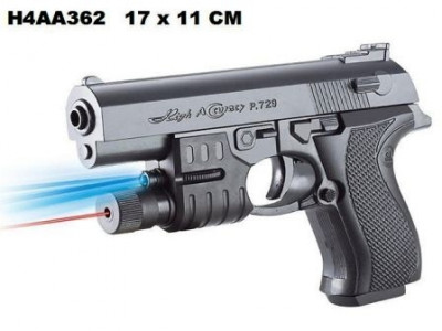 Пистолет SM.729+ с пульками,прицелом,лазером,кул. ш.к.H4AA362 /240/