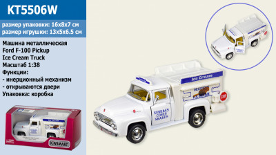 Машина метал. &quot;Kinsmart&quot; &quot;1956 Ford F-100 Pickup Ice cream Truck&quot;