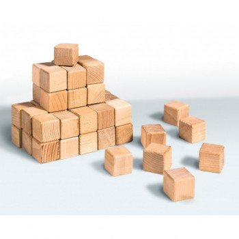 Кубики деревянные 4*4 см буковые 20 штук