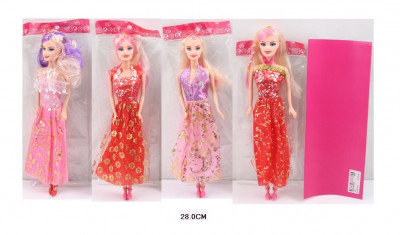 Кукла типа &quot;Барби &quot; 121/2/3/4 (480шт/2) 4 вида, в пакете 28см