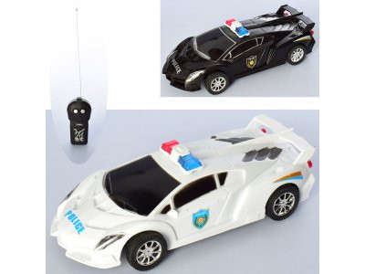Машина LX897-37B (48шт) р/у, полиция, 22см, 2цвета, на бат-ке, в кульке, 18-25-4,5см