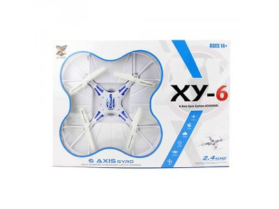 Квадрокоптер XY-6 (6шт) р/у2,4G,аккум,свет,USBзарядное,запасн.лопасти,3цвета,в кор,60,5-41,5-9,5см