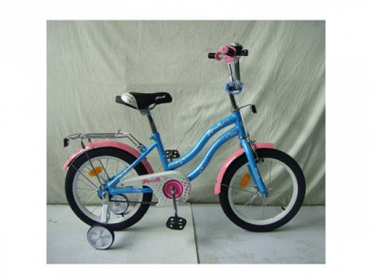 Велосипед детский PROF1 16д. L1694 (1шт) Star, голубой,звонок,доп.колеса Фото