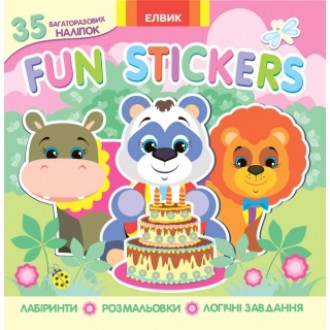 Книга 3 Fun stickers. Книжка з наліпками. //