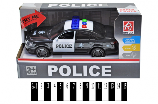 Машина &quot;Поліція&quot; інерційна, музична зі світлом в кор.19,5*8,5*10,5см /96/ Фото