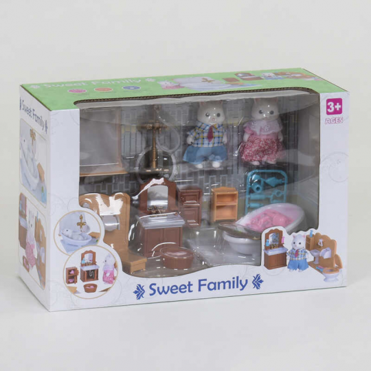 Набор мебели для ванной комнаты &quot;Счастливая семья&quot; 2 персонажа, в коробке Sweet Family Фото