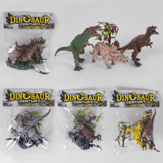 Набор динозавров RN 532-3 (120/2) 4 вида, в кульке Фото
