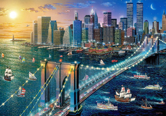 Кастор пазлы 500 &quot;Нью-Йорк - Бруклинский мост&quot; 47*33 /20/ Фото