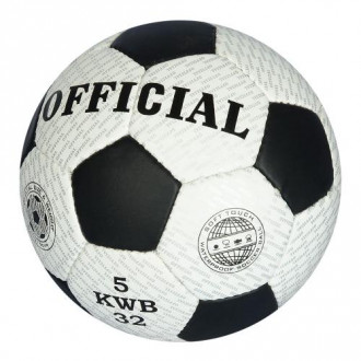 Мяч футбольный OFFICIAL размер 5, ПУ 1,4мм, ручная работа, 420*430г, в пак. (30шт)