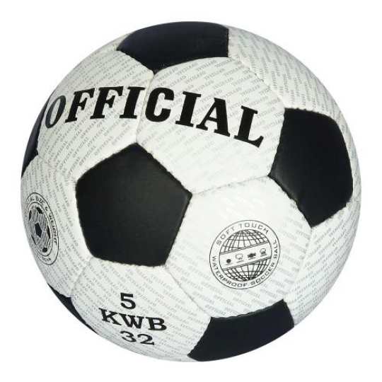 Мяч футбольный OFFICIAL размер 5, ПУ 1,4мм, ручная работа, 420*430г, в пак. (30шт) Фото