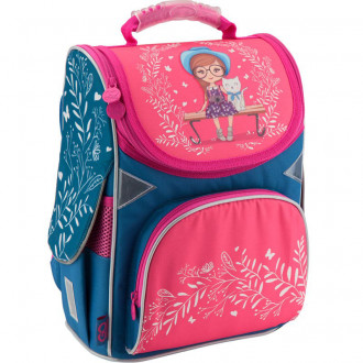 Рюкзак школьный каркасный GoPack GO18-5001S-25 Little Girl для девочек 34 х 26 х 13 см