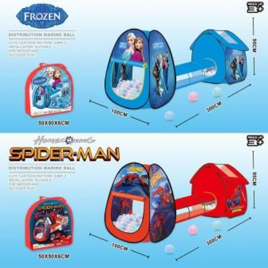 Палатка FR/Spiderman 300*95*100см, с тунелем, 2в, сумка Фото