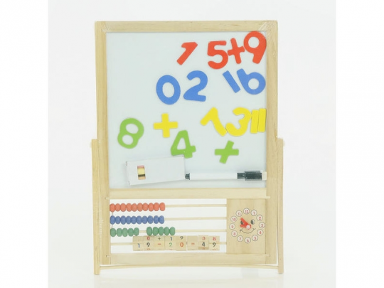 Деревянная игра &quot;Цифры, буквы, счеты на доске&quot; в п/э /48/ Фото
