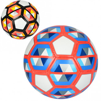 Мяч футбольный EN 3276 (30шт) размер 5, ПВХ 1,6мм, 300-320г, 2цвета, в кульке