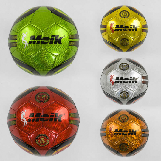 Мяч Футбольный С 40048 (50) №5 - 5 цветов, Лезерный TPU, 400 грамм, резиновый баллон Фото