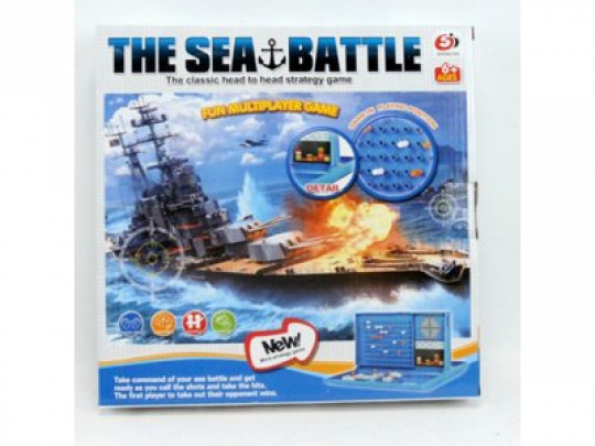 Настольная игра S5507 (48шт) Морской бой, в кор-ке, 26,5-26,5-3,5см Фото