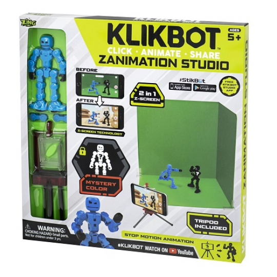 Игровой набор для анимационного творчества KLIKBOT S1 – СТУДИЯ Z-SCREEN (2 экскл. фиг., сцена) Фото