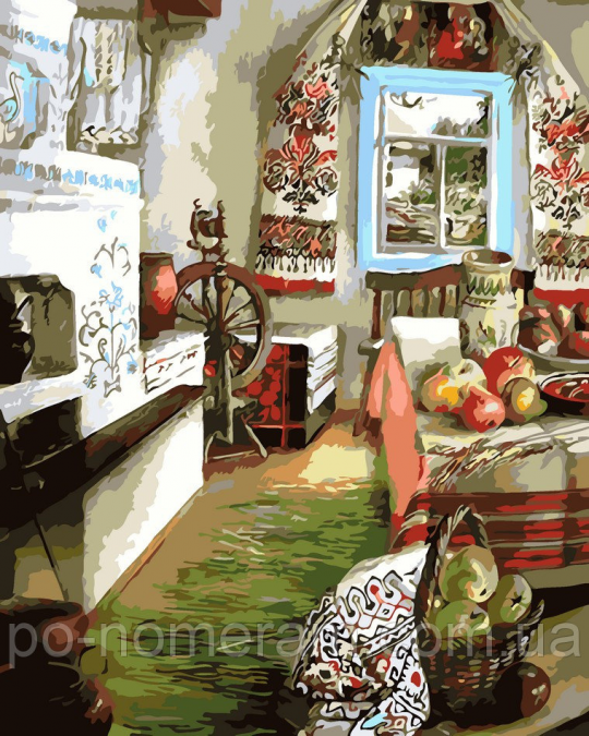 Роспись по номерам &quot;Украинский уют&quot; в кор. 40*50см, ТМ ArtStory Фото