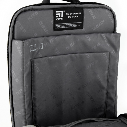 Рюкзак для города Kite City унисекс 485 г 40 x 30.5 x 7.5 см 14 л Серый (K20-2514M-2) Фото