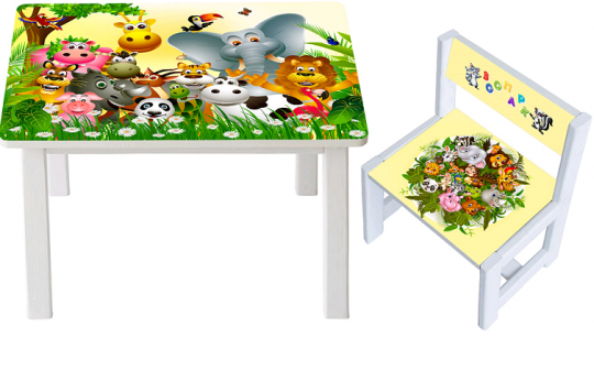 Детский стол и стул  Зоопарк  BSM2K-46 Фото