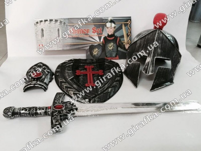 Рыцарский набор 918-2A (16шт/2) шлем, меч, щит, в пакете