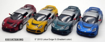 Модель легковая KT5361WG 5&quot; 2012 Lotus Exige S (Gradient color) метал.инерц.откр.дв.кор.ш.к./96/