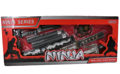 Набор оружия &quot;Ninja &quot; RZ1285 (48шт/2) сюрикены, нунчаки, в коробке 60, 5*23*4см