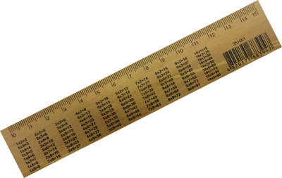 Лінійка дерев`яна таблиця  множення (шовкографія) 150мм