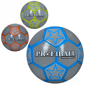 Мяч футбольный EV 3295 (30шт) размер5, ПВХ, 300-320г, неон,3цвета, в кульке,