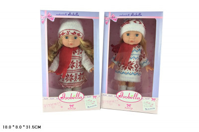 Кукла &quot;Isabella &quot; YL1703F (48шт/2) 2 вида, в зимн.одежде, в кор.18*8*32см