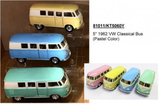 Машина метал. &quot;Kinsmart&quot; &quot;Volkswagen classical bus&quot; (Pastel Color) в кор. 16*8,5*7,5см (24шт) Фото