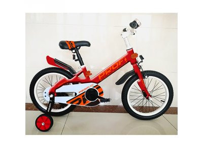 Велосипед детский PROF1 16д. W16115-1 (1шт) Original,красный, крылья,звонок,доп.колеса