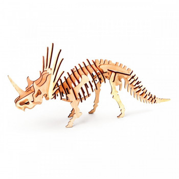 3D эко пазл-раскраска Юнга деревянный конструктор Стиракозавр