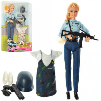 Кукла Defa 29см с нарядом, шарнирная, полиция, платье, 2 вида, в кор. 21,5*31,5*5см (24шт)