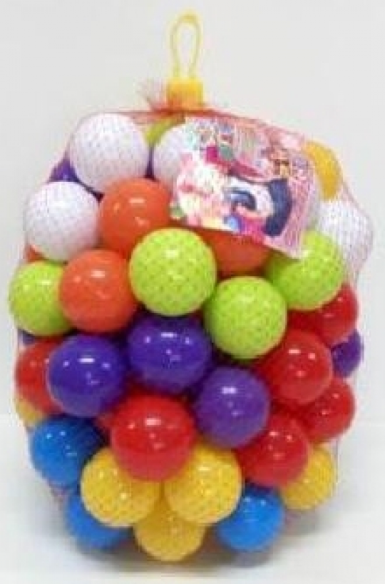 Пластмассовые шарики в сетке для бассейна KinderWay 02-414 мягкие 100шт Фото