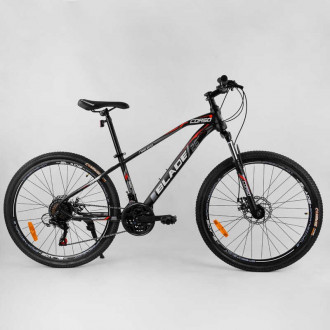 Велосипед Спортивный CORSO «BLADE» 26&quot; дюймов 69455 (1) рама алюминиевая, оборудование Shimano 21 скорость, собран на 75%
