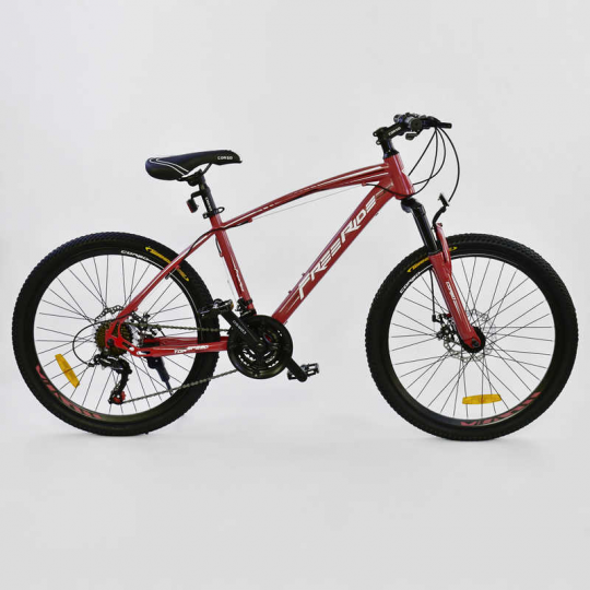 Велосипед Спортивный CORSO 24&quot;дюйма 0012 - 701 RED-WHITE Free Ride (1) Фото
