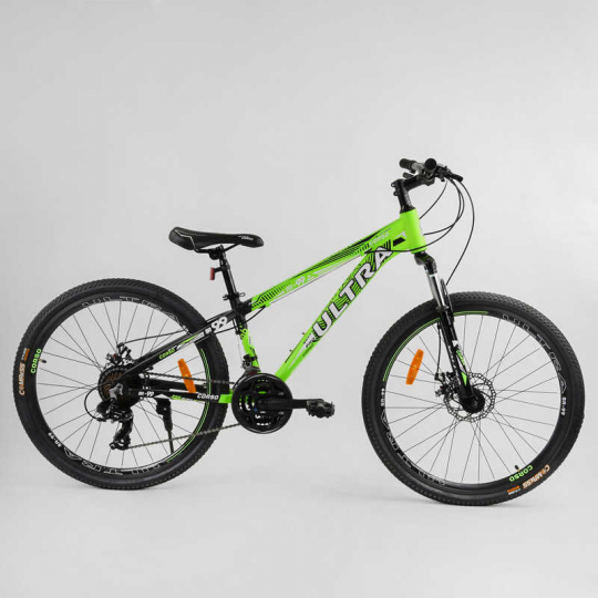 Велосипед Спортивный CORSO «ULTRA» 26&quot; дюймов 25983 (1) рама алюминиевая, оборудование Shimano 21 скорость, собран на 75% Фото