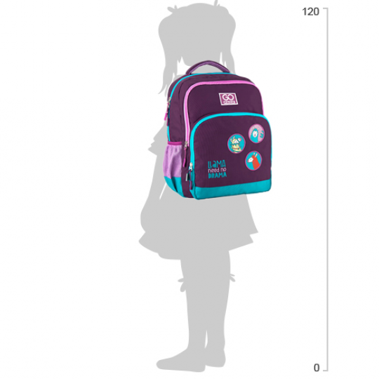 Рюкзак школьный GoPack Education для девочек 450 г 38x28x18 20 л Lama (GO20-113M-4) Фото