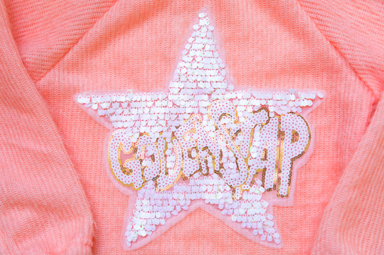 Комплект SmileTime для девочки свитер и юбка Holiday, персиковый Фото