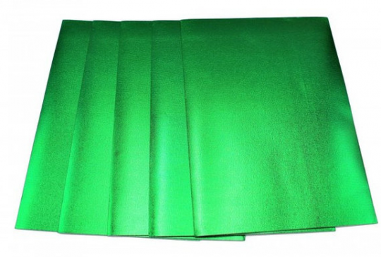 Кольорова ЕВА піна зелена металізована А4, 1,8 мм, аркуш Фото