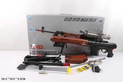 Снайперская винтовка аккум. HT9909-5 (12шт) вод.пули, арбалет, аксес., в коробке 69*39*8см