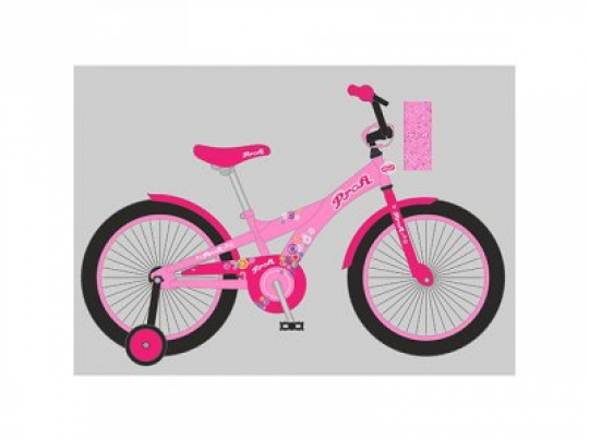 Велосипед детский PROF1 14д. T1461 (1шт) Original girl,розовый,звонок,доп.колеса Фото
