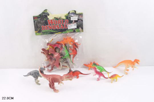 Животные 828-D13 (192шт/2) 8 динозавров, в пакете 22см Фото