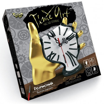 Расписные дизайнерские часы Time Art - время которое течет(смотрите фото готовой работы)