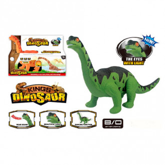 Динозавр TT351 30 см, ходит, звук, свет, 2 цвета, на батарейке, в коробке, 30-17,5-10,5 см