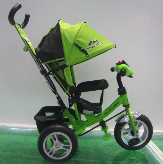 Зелёный детский трёхколёсный велосипед TR17011 Фото