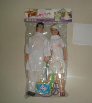 Доктор 11350-4 (192шт/2) с куклой и Кеном, в пакете 26см